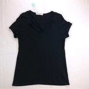 American Able Mallina Cross Front Knit Top
